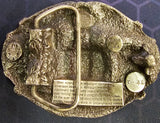 VTG 1986 Bergamot Brass Works "Proud To Be An American Coal Miner" Belt Buckle