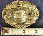 VTG 1986 Bergamot Brass Works "Proud To Be An American Coal Miner" Belt Buckle