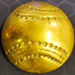 VTG Solid Brass Round Baseball Engraved Belt Buckle Sports American
