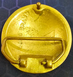 VTG Solid Brass Round Baseball Engraved Belt Buckle Sports American