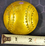 VTG Solid Brass Round Baseball Engraved Belt Buckle Sports American