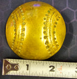 VTG Solid Brass Round Baseball Engraved Belt Buckle Sports American