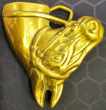 VTG Solid Brass Horse Bridle Belt Buckle Cowboy Western Horses Country Rustic