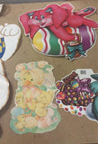 Vtg Easter Hanging Decorations Lot of 8 Bunny Rabbit Decor Peeps Holiday Spring
