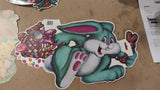 Vtg Easter Hanging Decorations Lot of 8 Bunny Rabbit Decor Peeps Holiday Spring