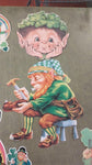 Vtg 10 Pcs Happy St. Patrick's Day Hanging Leprechaun Irish Holiday Decorations