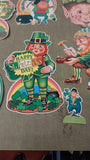 Vtg 10 Pcs Happy St. Patrick's Day Hanging Leprechaun Irish Holiday Decorations