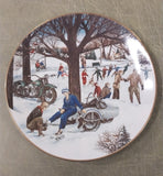 1991 Limited Edition Harley Christmas Plate "The Skating Party" Circa 1938