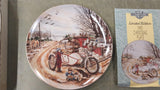 Harley Davidson 1990 Limited Edition Christmas Plate "Rural Delivery" Circa 1915