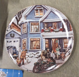 "Home For The Holidays" 1988 Harley Christmas Plate Fifth Limited Edition
