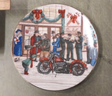 1987 Harley Christmas Plate "The Joy of Giving" Fourth Issue Collectors America