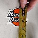 New Harley Davidson Logo Orange Black White Outside Window Decal Sticker Emblem