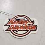 New Harley Davidson Logo Orange Black White Small Window Decal Sticker Emblem