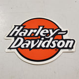 New Harley Davidson Logo Orange Black White Outside Large Window Decal Sticker