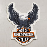 Harley-Davidson Grey Orange Eagle Bar& Shield Decal window Sticker Emblem Small