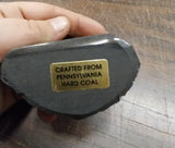 Vtg Black Pennsylvania Hard Coal Handcrafted Symbol Cross Collectible Glossy
