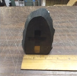 Vtg Black Pennsylvania Hard Coal Handcrafted Symbol Cross Collectible Glossy