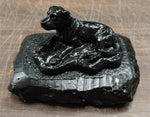 Vtg Black Labrador Glossy Handcrafted Pennsylvania Hard Coal Collectible Dog