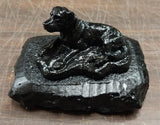 Vtg Black Labrador Glossy Handcrafted Pennsylvania Hard Coal Collectible Dog