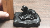 Vtg Black Labrador Glossy Handcrafted Pennsylvania Hard Coal Collectible Dog