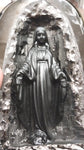 Vtg Black Glossy Virgin Mary Handcrafted Pennsylvania Hard Coal Collectible New