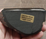 Vtg Black Glossy Virgin Mary Handcrafted Pennsylvania Hard Coal Collectible New