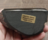 Vtg Black Glossy Virgin Mary Handcrafted Pennsylvania Hard Coal Collectible New