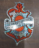 Holographic Medium Harley Davidson Shield Red Black Sticker Decal Emblem Decor