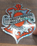 Holographic Medium Harley Davidson Shield Red Black Sticker Decal Emblem Decor