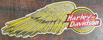 Harley-Davidson Motorcycle Gold Yellow Left Winged Decal Emblem Décor Sticker