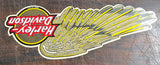 Harley-Davidson Motorcycle Gold Yellow Left Winged Decal Emblem Décor Sticker