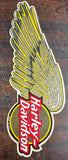 Harley-Davidson Motorcycle Gold Yellow Left Winged Decal Emblem Décor Sticker