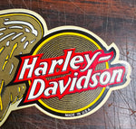 Harley-Davidson Motorcycle Gold Yellow Left Winged Decal Emblem Décor Sticker