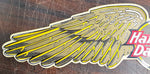 Harley-Davidson Motorcycle Gold Yellow Left Winged Decal Emblem Décor Sticker