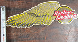 Harley-Davidson Motorcycle Gold Yellow Left Winged Decal Emblem Décor Sticker