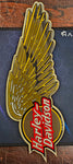 Harley-Davidson Motorcycle Gold Yellow Right Winged Decal Emblem Décor Sticker