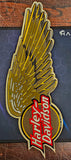 Harley-Davidson Motorcycle Gold Yellow Right Winged Decal Emblem Décor Sticker