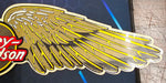 Harley-Davidson Motorcycle Gold Yellow Right Winged Decal Emblem Décor Sticker