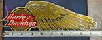 Harley-Davidson Motorcycle Gold Yellow Right Winged Decal Emblem Décor Sticker