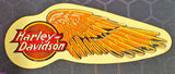 Genuine Harley Davidson Ball Wing Logo Orange Yellow Right Side Decal Sticker