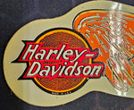 Genuine Harley Davidson Ball Wing Logo Orange Yellow Right Side Decal Sticker