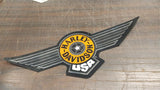 Medium Harley Davidson Wings USA Decal Sticker Star Decor Black Orange Chrome