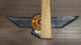 Medium Harley Davidson Wings USA Decal Sticker Star Decor Black Orange Chrome