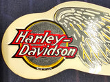 New Genuine Harley Davidson Ball Wing Logo Grey Yellow Right Side Decal Sticker