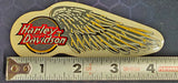 New Genuine Harley Davidson Ball Wing Logo Grey Yellow Right Side Decal Sticker