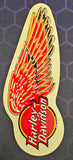 New Genuine Harley Davidson Ball Wing Logo Red Yellow Right Side Decal Sticker