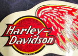 New Genuine Harley Davidson Ball Wing Logo Red Yellow Right Side Decal Sticker