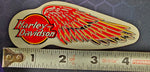 New Genuine Harley Davidson Ball Wing Logo Red Yellow Right Side Decal Sticker