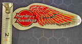 New Genuine Harley Davidson Ball Wing Logo Red Yellow Right Side Decal Sticker