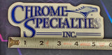 Vintage Chrome Specialties Inc. Logo Harley Motorcycle Blue/White Decal Sticker